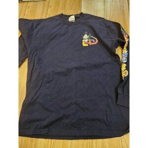 Disney Store Long Sleeve Shirt Mickey Mouse Blue Size Large